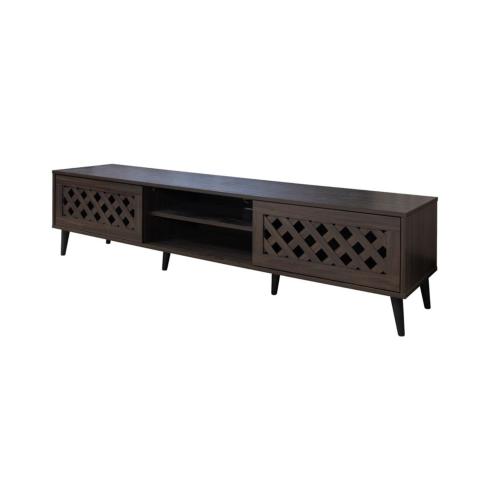 طاولة تلفزيون خشب بني غامق مقاس 180x44.5x44