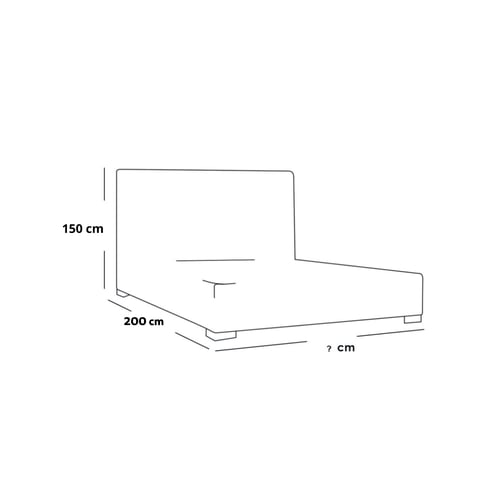 سرير نورمن الفندقي بقماش مخمل مطرز . متوفر جميع ال...