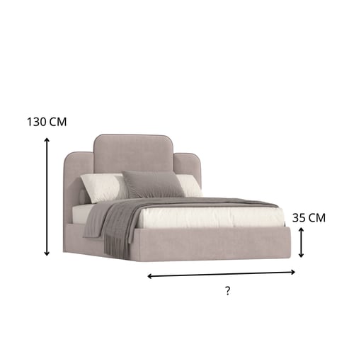 سرير كايلين الفندقي - قماش مخمل قطيفة