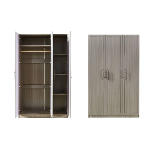 دولاب ملابس 3 أبواب بـ 3 الوان - رفوف وتعليق CL-11