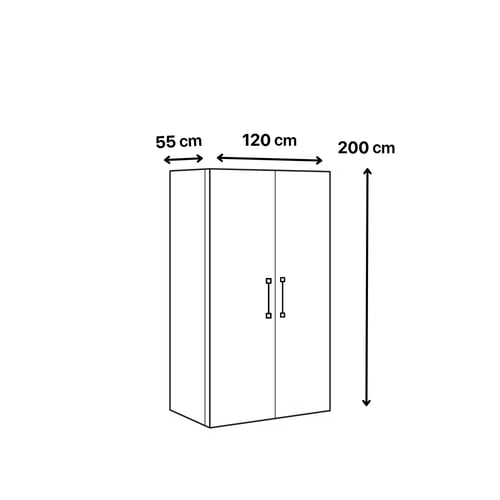 دولاب ملابس 3 أبواب بـ 3 الوان - رفوف وتعليق - CL-...