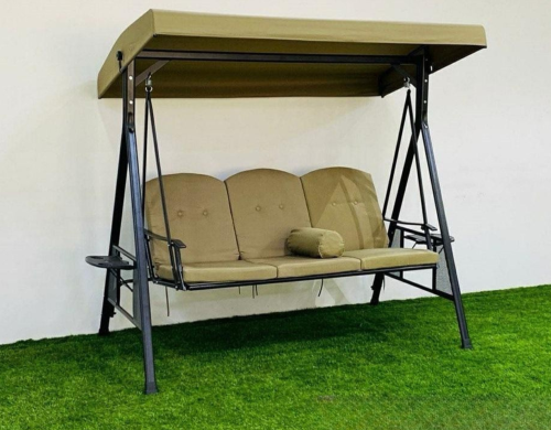 كرسي مرجيحة مع مظلة شمسية 3 أشخاص مع تكاية في الوس...