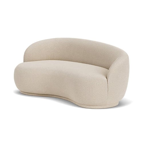 كنبة مودرن للشخصين بقماش بوكليه