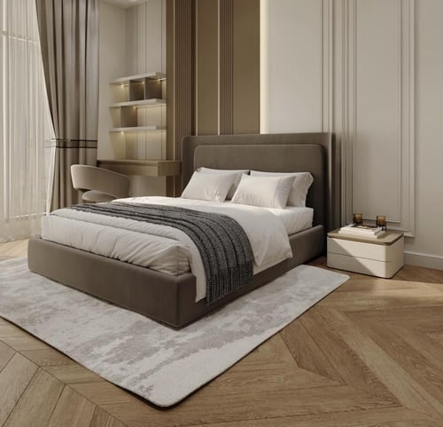 سرير جالاكسي الفندقي - قماش مخمل قطيفة