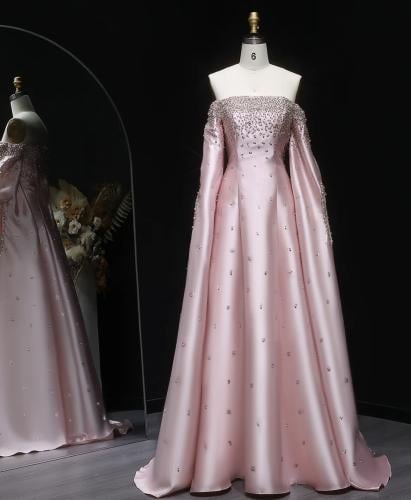 فستان ملكة ناعم رمادي من سمارا بوتيك-P60