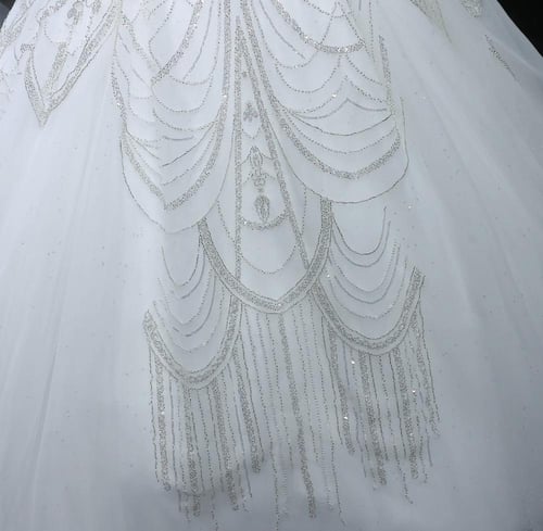 فستان زفاف ليلة العمر تطريز يدوي من سمارا بوتيك-W2