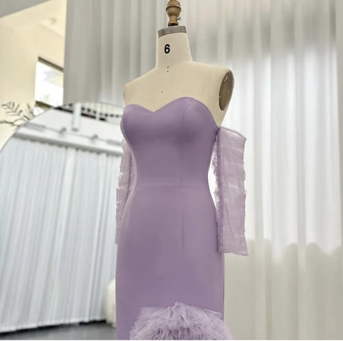 فستان سهرة ناعم بنفسجي من سمارا بوتيك-S54