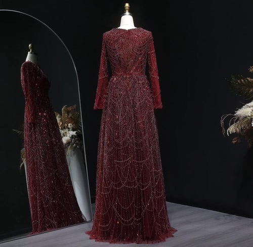 فستان تطريز يدوي فاخر من سمارا بوتيك-E117