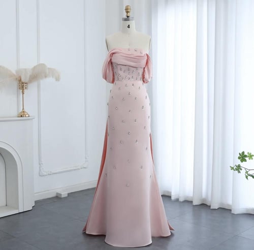 فستان سهرة ناعم ملكة من سمارا بوتيك-P44