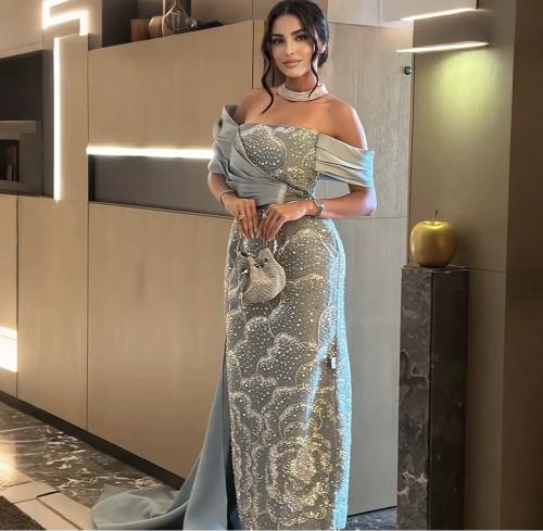 A luxurious, elegant evening dress from Samara Boutique