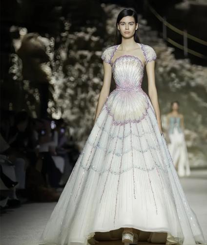Elegant evening dress with luxurious embroidery from Samara Boutique - S174
