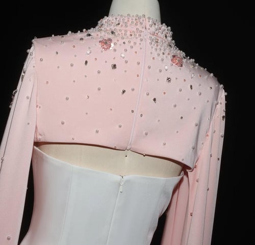 فستان طويل فاخر برقبة من سمارا بوتيك-S123