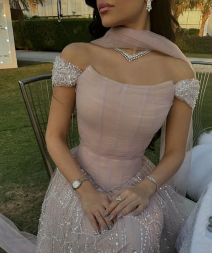 فستان سهرة مذهل من سمارا بوتيك-E87