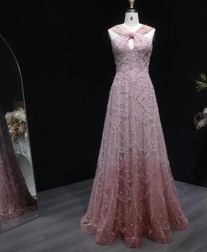 Soft pink gradient dress from Samara Boutique - S172