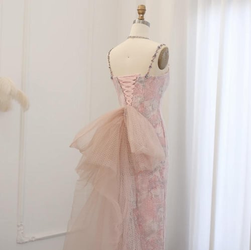 فستان سهرة فاخر من سمارا بوتيك-مخملي بورجوندي،فستا...