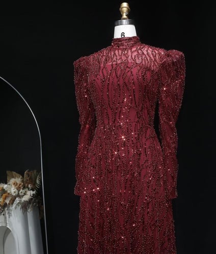 فستان احمر من سمارا ذوتيك-A125