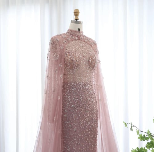 فستان سهرة فاخر تطريز يدوي من سمارا بوتيك-A15