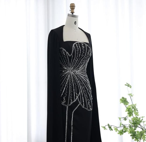 فستان سهرة انيق من سمارا بوتيك بتطريز فراشة-S61