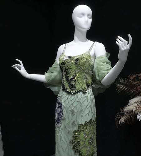 فستان سهرة بدرجات الوردي من سمارا بوتيك-E88