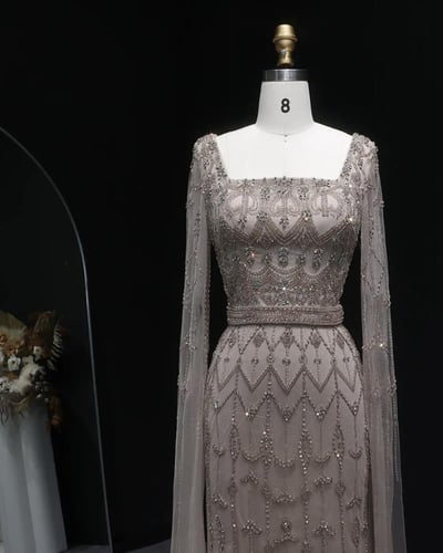 فستان سهرة تطريز يدوي من سمارا بوتيك-A112