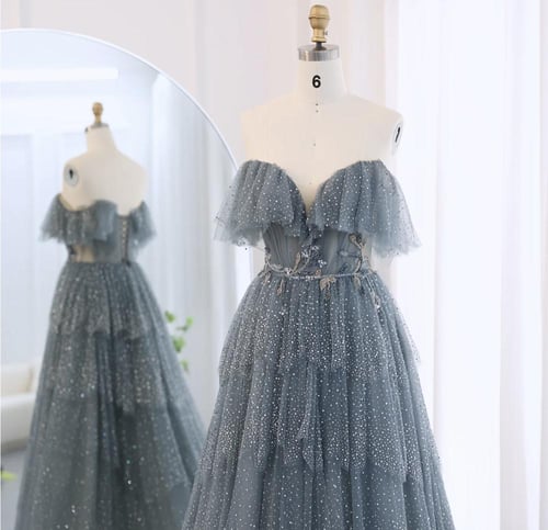 فستان سهرة قصة الصدر قلب من سمارا بوتيك-P17