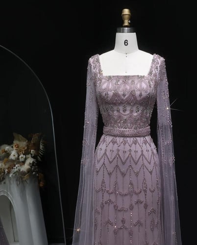 فستان سهرة تطريز يدوي من سمارا بوتيك-A112