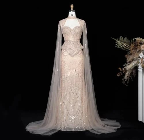 Luxurious wedding dress with hand embroidery from Samara Boutique