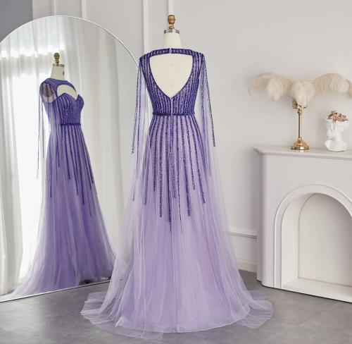 فستان سهرة فاخر بأكمام طويلة من سمارا بوتيك-A24