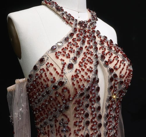 فستان أعراس تطريز فاخر من سمارا بوتيك-A113