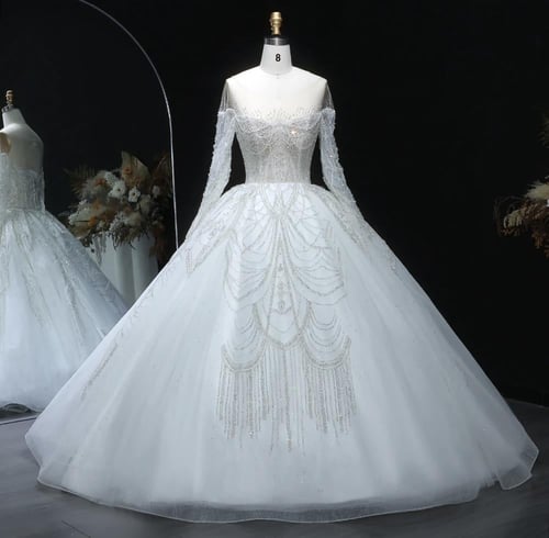 فستان زفاف ليلة العمر تطريز يدوي من سمارا بوتيك-W2