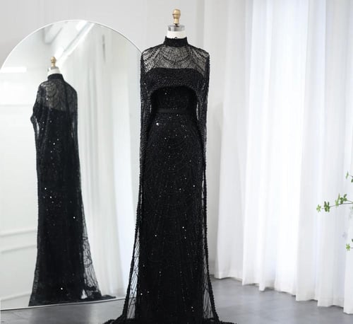 فستان توب سهرة أعراس فاخر تطريز يدوي لؤلؤ من سمارا...