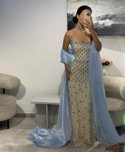 Light blue evening dress from Samara Boutique - E133
