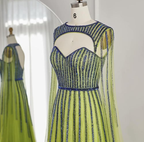 فستان سهرة فاخر بأكمام طويلة من سمارا بوتيك-A23