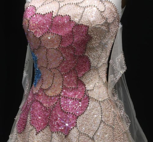 فستان سهرة كلاسيك مع تطريز يدوي من سمارا بوتيك-P61