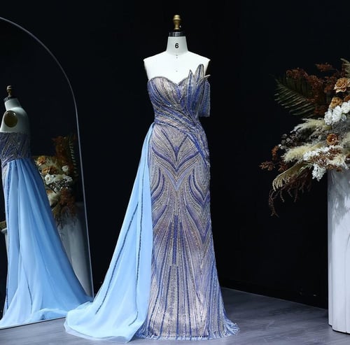 فستان سهرة أعراس تطريز يدوي من سمارا بوتيك-A71