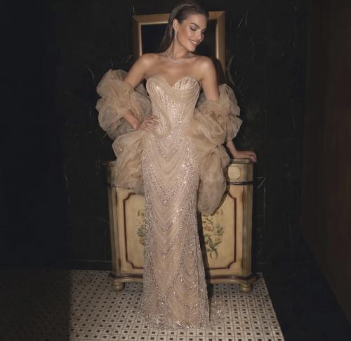 Samara Boutique Gold Wedding Dress - A143