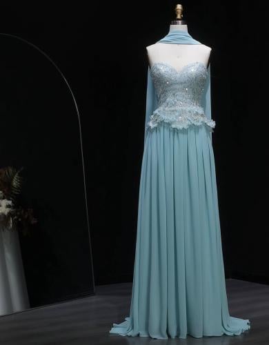 Elegant turquoise dress from Samara Boutique - S180