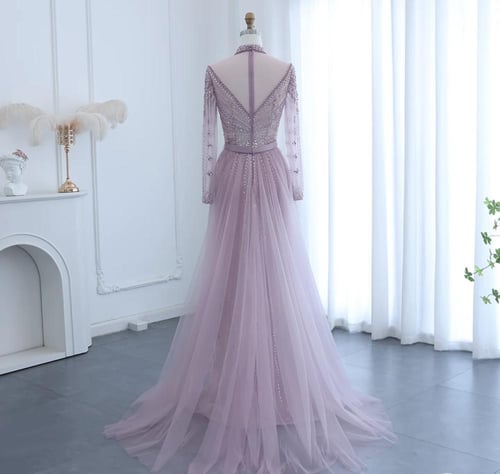 فستان ملكي سهرة وفاخر بتطريز يدوي من سمارا بوتيك-A...