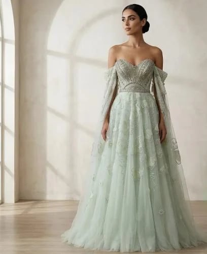 Samara Boutique Multi-Layer Chiffon Queen Dress - P108