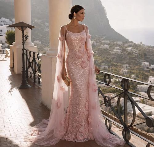 Evening dress with a tulle overlay from Samara Boutique - E153