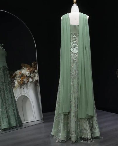 فستان سهرة مميز مع تطريز يدوي من سمارا بوتيك-E121