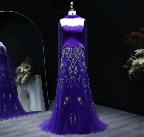 فستان سهرة ناعم من سمارا بوتيك-S84