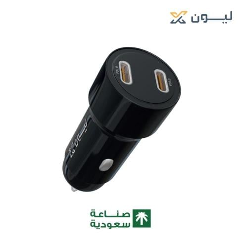 شاحن سيارة ليون اكس LionX 60 واط منفذين USB-C شحن...