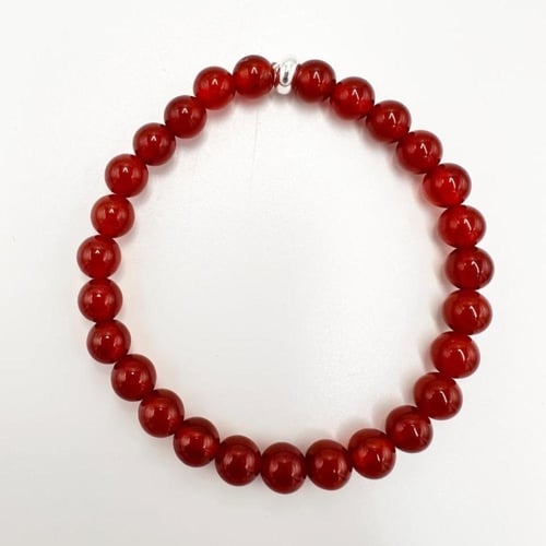 سوار حجر العقيق الأحمر الكريم الطبيعي.