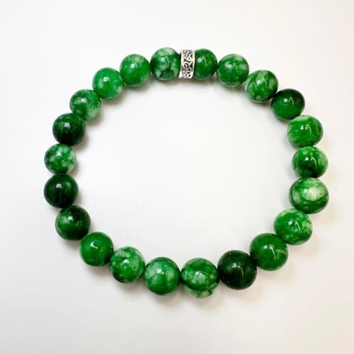 سوار حجر العقيق الزمردي الطبيعي الكريم .