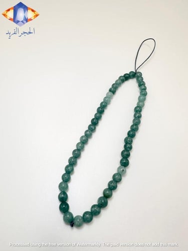 سلسله جوال من حجر الأكوامارين الكريم الطبيعي الملك...