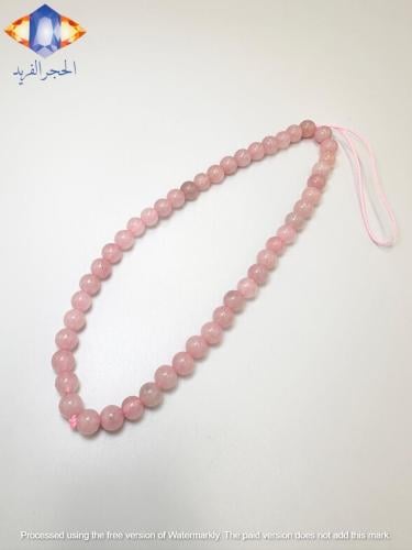 سلسله جوال من حجر الكوارتز الوردي الطبيعي الكريم ا...