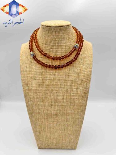 حجر الكهرمان العسلي المعالج الفاخر في السبحه الذكي...