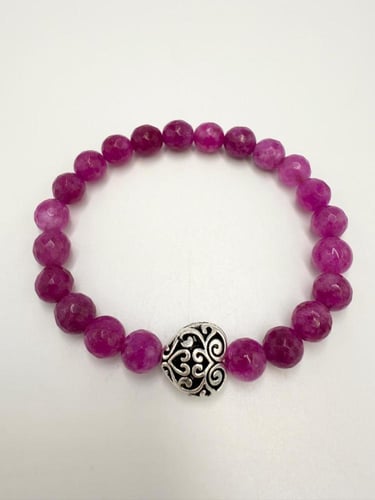 سوار حجر التورمالين الزهري الطبيعي النادر .