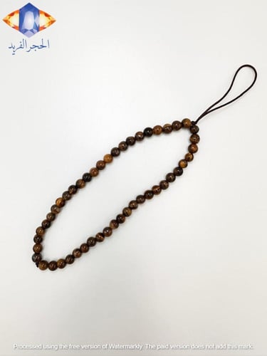 سلسله جوال من حجر عين النمر الكريم الطبيعي.